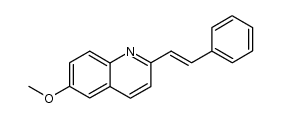 (E)-6-methoxy-2-styrylquinoline结构式