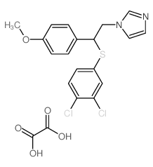 1-[2-(3,4-dichlorophenyl)sulfanyl-2-(4-methoxyphenyl)ethyl]imidazole; oxalic acid Structure