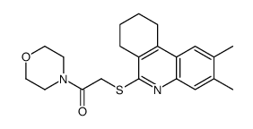 Morpholine, 4-[[(7,8,9,10-tetrahydro-2,3-dimethyl-6-phenanthridinyl)thio]acetyl]- (9CI) Structure