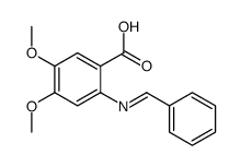 2-(benzylideneamino)-4,5-dimethoxybenzoic acid Structure