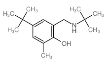 2-methyl-4-tert-butyl-6-[(tert-butylamino)methyl]phenol结构式