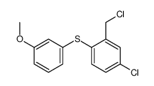 4-chloro-2-(chloromethyl)-1-(3-methoxyphenyl)sulfanylbenzene结构式