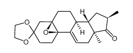 (5'R,10'R,13'S,16'R)-13',16'-dimethyl-1',2',6',7',8',12',13',14',15'-nonahydro-17'H-spiro[1,3-dioxolane-2,3'-[5,10]epoxycyclopenta[a]phenanthren]-17'-one结构式