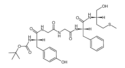 Boc-L-Tyr-Gly-Gly-L-Phe-L-Met-alcohol结构式