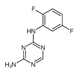N-(2,5-difluoro-phenyl)-[1,3,5]triazine-2,4-diamine结构式