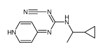 2-Cyano-1-(1-cyclopropylethyl)-3-(4-pyridyl)guanidine结构式