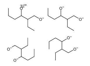 2-ethylhexane-1,3-diolate,hydron,titanium(4+) Structure