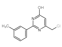 6-(chloromethyl)-2-(3-methylphenyl)pyrimidin-4-ol Structure