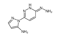 2-(6-hydrazinylpyridazin-3-yl)pyrazol-3-amine结构式