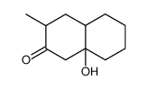 8a-hydroxy-3-methyl-octahydro-naphthalen-2-one结构式