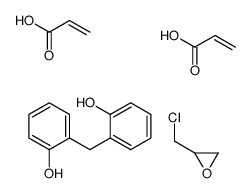 2-(chloromethyl)oxirane,2-[(2-hydroxyphenyl)methyl]phenol,prop-2-enoic acid结构式