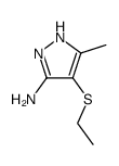 1H-Pyrazol-3-amine,4-(ethylthio)-5-methyl-结构式