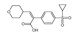 (E)-2-(4-(环丙基磺酰基)苯基)-3-(四氢-2H-吡喃-4-基)丙烯酸结构式