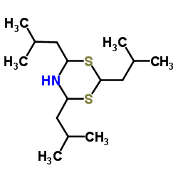 2,4,6-三异丁基-5,6-二氢-4H-1,3,5-二噻嗪结构式