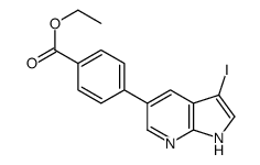 4-(3-碘-1H-吡咯并[2,3-B]吡啶-5-基)-苯甲酸乙酯结构式