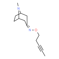 8-Azabicyclo[3.2.1]octan-3-one,8-methyl-,O-3-pentynyloxime(9CI) Structure