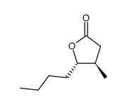 (Z)-whiskeylactone,5-butyldihydro-4-methyl-2(3H)-Furanone,(-)-cis-whiskeylactone structure