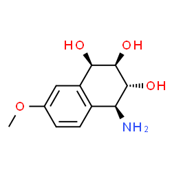 1,2,3-Naphthalenetriol, 4-amino-1,2,3,4-tetrahydro-7-methoxy-, (1R,2R,3R,4S)- (9CI) Structure