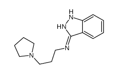 N-(3-pyrrolidin-1-ylpropyl)-1H-indazol-3-amine结构式