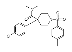 4-(4-chlorophenyl)-N,N-dimethyl-1-(p-tolylsulphonyl)piperidine-4-carboxamide结构式
