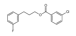 3-(3-fluorophenyl)propyl 3-chlorobenzoate结构式