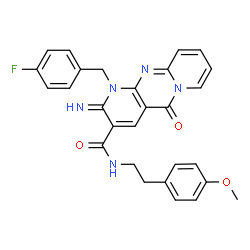 1-(4-fluorobenzyl)-2-imino-N-[2-(4-methoxyphenyl)ethyl]-5-oxo-1,5-dihydro-2H-dipyrido[1,2-a:2,3-d]pyrimidine-3-carboxamide Structure