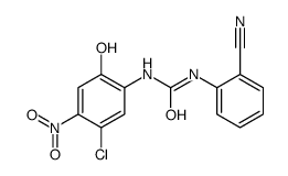 1-(5-chloro-2-hydroxy-4-nitrophenyl)-3-(2-cyanophenyl)urea Structure