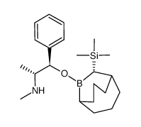 (-)-B-((9-(1R,2R)-pseudoephedrinyl)-(10S)-trimethylsilyl-9-borabicyclo-[3.3.2]decane) Structure