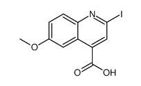 2-iodo-6-methoxy-quinoline-4-carboxylic acid结构式