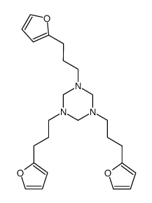 N,N,N-tris(1-(2-furyl)propyl)perhydro-1,3,5-triazine Structure