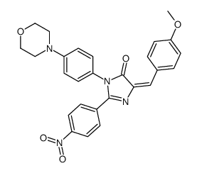 (5Z)-5-[(4-methoxyphenyl)methylidene]-3-(4-morpholin-4-ylphenyl)-2-(4-nitrophenyl)imidazol-4-one Structure