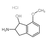 2-氨基-7-甲氧基茚满-1-醇盐酸盐结构式
