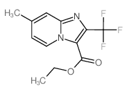7-甲基-2-(三氟甲基)咪唑乙基-[1,2-a]吡啶-3-羧酸乙酯结构式
