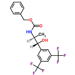 [(1S,2R)-2-[3,5-双(三氟甲基)苯基]-2-羟基-1-甲基乙基]氨基甲酸苄酯结构式