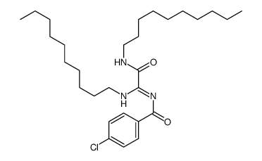 4-chloro-N-[N-decyl-C-(decylcarbamoyl)carbonimidoyl]benzamide Structure