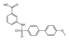 3-[4-(4-甲氧基苯基)苯基磺酰胺基]苯甲酸结构式