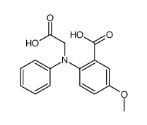 2-[N-(carboxymethyl)anilino]-5-methoxybenzoic acid Structure