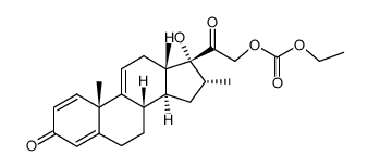 16α-methyl-3,20-dioxopregna-1,4,9(11)-triene-17α,21-diol 21-(ethoxyformate) Structure