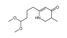 6-(4,4-dimethoxybutyl)-3-methyl-2,3-dihydro-1H-pyridin-4-one结构式