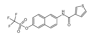 6-(thiophene-4-carboxamido)naphthalen-2-yl trifluoromethanesulfonate结构式