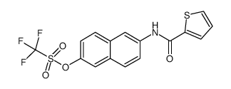 6-(thiophene-2-carboxamido)naphthalen-2-yl trifluoromethanesulfonate结构式