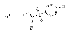 sodium (4-chlorophenyl)[2-nitrilo(oxido)ethanimidoyl]dioxo-lambda6-sulfane structure