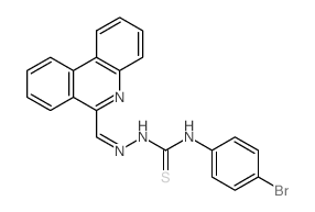 Hydrazinecarbothioamide,N-(4-bromophenyl)-2-(6-phenanthridinylmethylene)- Structure