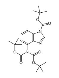 2-Methyl-2-propanyl 4-(bis{[(2-methyl-2-propanyl)oxy]carbonyl}ami no)-1H-imidazo[4,5-c]pyridine-1-carboxylate结构式