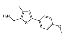 C-[2-(4-Methoxy-phenyl)-4-methyl-thiazol-5-yl]-methylamine Structure