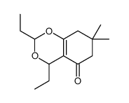 2,4-diethyl-7,7-dimethyl-6,8-dihydro-4H-1,3-benzodioxin-5-one Structure