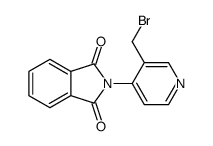 2-(3-(溴甲基)吡啶-4-基)异吲哚啉-1,3-二酮结构式