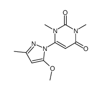 6-(5-methoxy-3-methyl-pyrazol-1-yl)-1,3-dimethyl-1H-pyrimidine-2,4-dione Structure