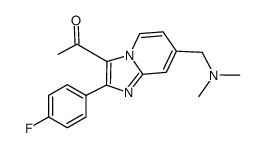1-[7-dimethylaminomethyl-2-(4-fluorophenyl)imidazo[1,2-a]pyridin-3-yl]ethanone Structure