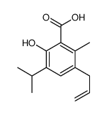 2-hydroxy-6-methyl-3-propan-2-yl-5-prop-2-enylbenzoic acid Structure